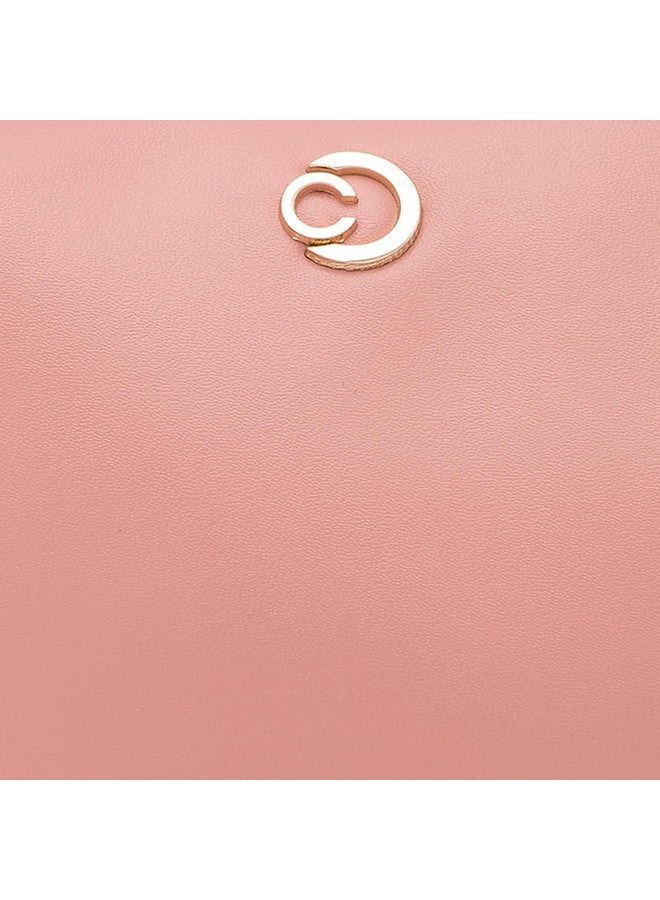 Caprese Perline Handbag, Blush-Medium | Stylish Solid Designed Handbag for Women with Spacious Compartment | Secure Top Zip | Perfect for Casual/Party & Daily Outings - Image 3