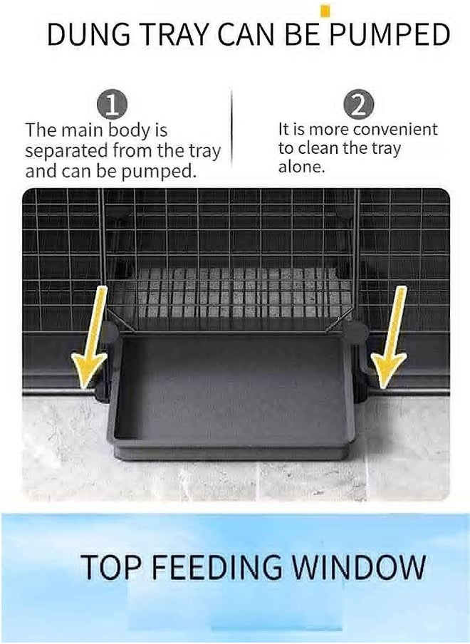 Generic - Indoor Cat Cage Bird Flight Cages Cat Crate Kennels Large w/ Front Doors Ladders Platforms Bed Bottom Tray for Pet Puppies Ferrett Rabbit Hedgehog - Image 1