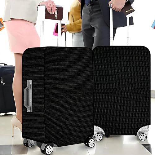 Fancy Walas Set of 3 Trolley Bag Cover/Suitcase Bag Cover/Nylon Trolley Cover/Waterproof Dustproof Luggage Cover/Zippered Nylon Suitcase Cover Protectors (Black, 20 inch, 24 inch, 28 inch Pack of 3) - Image 4