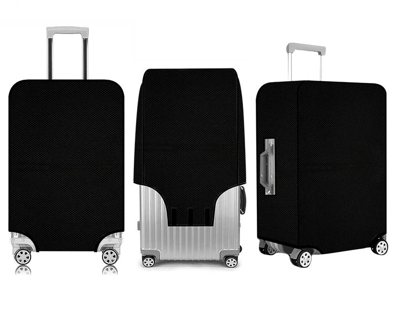 Fancy Walas Set of 3 Trolley Bag Cover/Suitcase Bag Cover/Nylon Trolley Cover/Waterproof Dustproof Luggage Cover/Zippered Nylon Suitcase Cover Protectors (Black, 20 inch, 24 inch, 28 inch Pack of 3) - Image 5