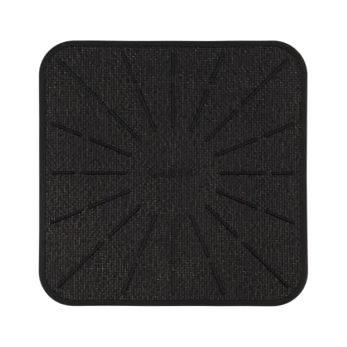 Lazy K Induction Cooktop Mat - Silicone Fiberglass Scratch Protector - for Magnetic Stove - Non slip Pads to Prevent Pots from Sliding during Cooking - Square (7.4inches) Black - Image 1