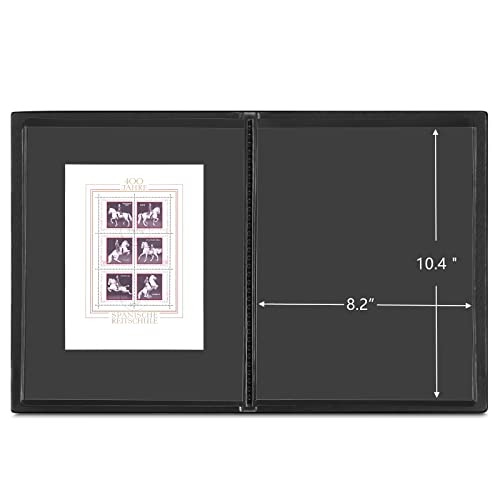 MUDOR Stamp Albums for Collectors, 1 Pockets Stamp Book for Collectors, 10 Sheets Stamp Stockbook, Black - Image 3