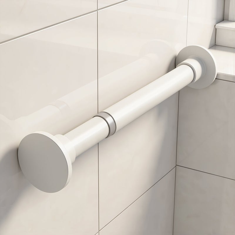 Wall Friendly Tension Rod White No Trace No Scratch 30-50cm No Drill For Rental Apartment Silent - Image 4