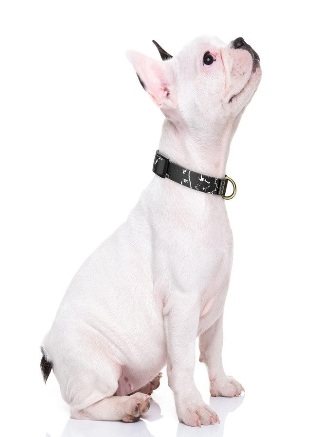Rnivvi Dog Collar for Small Dogs, Cute Marble Heavy Duty Adjustable Puppy Collar with Quick Release Buckle for Girl & Female, Pet Accessories for Walking Running, XS Length 5/8" Width, Black - Image 2