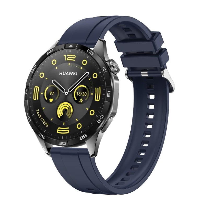 Dado Silicone Watch Strap Compatible with Huawei Watch GT4/GT3/GT2/GT2 Pro/Watch Buds/Ultimate, 46mm Silicone Strap - Image 2