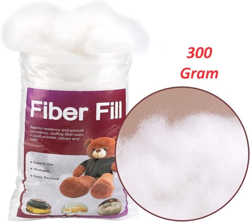 IMSMARTMART Premium Synthetic Cotton Filling - Racron Polyester Fiber | Cushions, Pillows, Toys | Non-Allergenic & Washable (300 Grams) - Image 2
