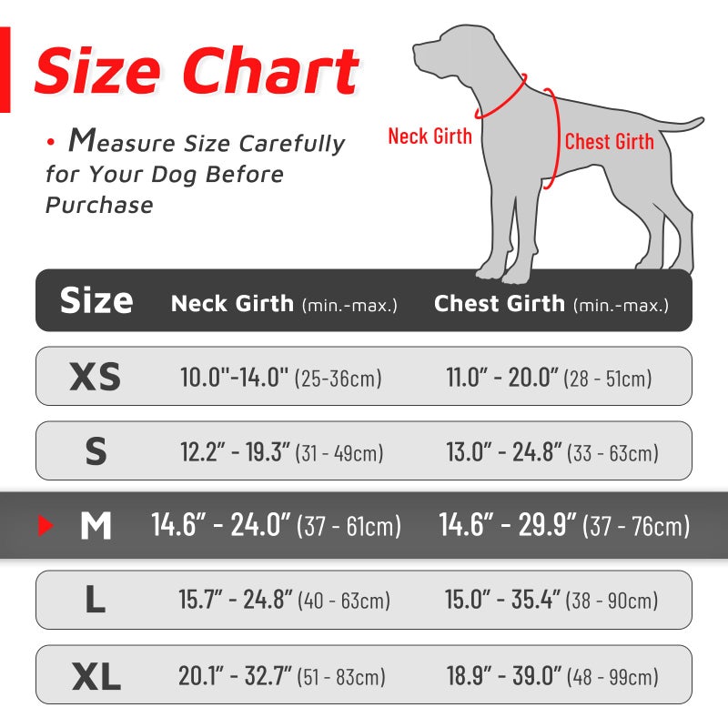Eagloo Dog Harness Medium Sized Dog, No Pull Service Vest with Reflective Strips and Control Handle, Adjustable and Comfortable for Easy Walking, No Choke Pet Harness with 2 Metal Rings, Red, M - Image 2