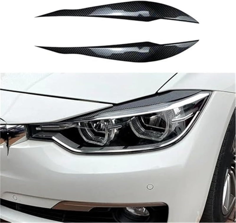 Vuzmode Carbon Fiber Headlight Eyebrow Trim for BMW 3 Series - Image 4