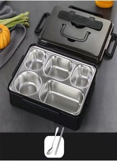 fashionhome Portable Outdoor 5 Compartment Sealed Lunch Box for Children and Office Workers  - Image 1