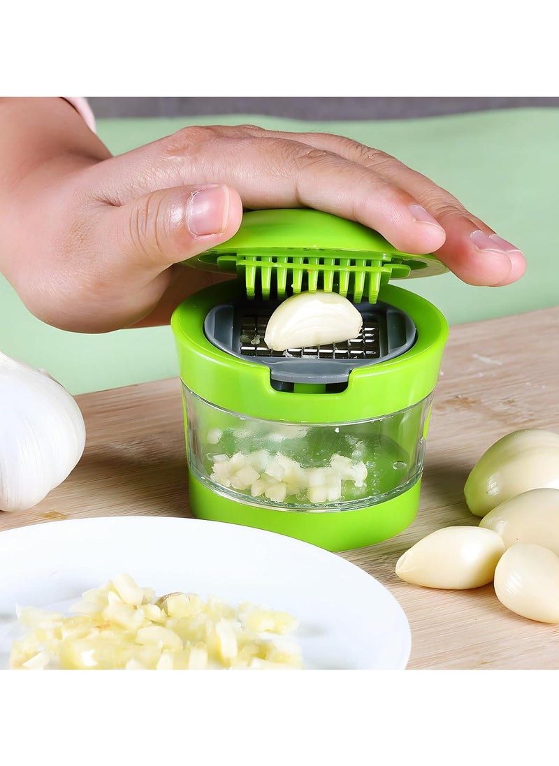 VIO VIO® Mini Garlic Press Garlic Presser Small Garlic Crusher Garlic Cutter Garlic Mincer Slicer Manual Vegetable Chopper Kitchen Hand Press Chopper for Onion Nuts Fruits Food Chopper for Kitchen  - Image 4