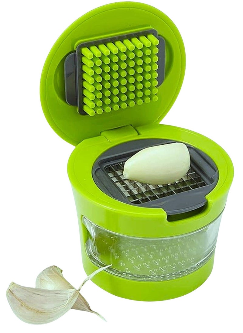 VIO VIO® Mini Garlic Press Garlic Presser Small Garlic Crusher Garlic Cutter Garlic Mincer Slicer Manual Vegetable Chopper Kitchen Hand Press Chopper for Onion Nuts Fruits Food Chopper for Kitchen  - Image 1