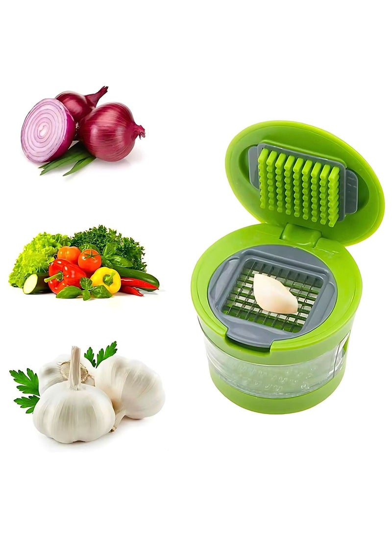 VIO VIO® Mini Garlic Press Garlic Presser Small Garlic Crusher Garlic Cutter Garlic Mincer Slicer Manual Vegetable Chopper Kitchen Hand Press Chopper for Onion Nuts Fruits Food Chopper for Kitchen  - Image 2