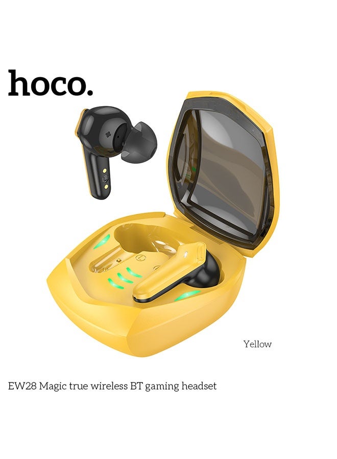 هوكو. سماعة ألعاب لاسلكية حقيقية بتقنية بلوتوث EW28 (صفراء) - Image 2