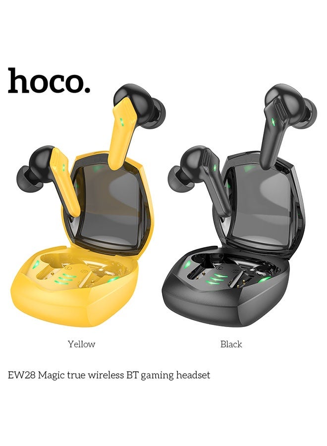 هوكو. سماعة ألعاب لاسلكية حقيقية بتقنية بلوتوث EW28 (صفراء) - Image 5