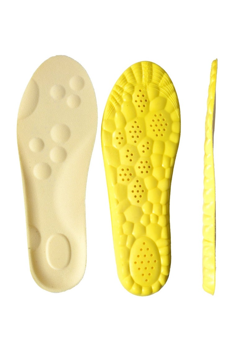 Dr. Joe Medical Brushes Meron Foam Flexible Shock Absorption Arch Support Insole for Running and Sports Shoes, Memory Foam 4D Cloud Technology Foot Insert, Breathable Soft Padded Comfortable Non Slip Shoe Insoles for Men and Women, U Shaped Heel Alignment Orthopedic Support Insert, Sweat Absorbing Honeycomb Design, Lightweight Durable Polyurethane Material, Suitable for Casual Shoes Boots Work Shoes Sneakers Slippers, Pain Relief Foot Cushion Insole for Daily Use, 1 Pack High Resilience Gel Padding Impact Protection, All Day Comfort Support for Plantar Fasciitis Heel Pain Arch Pain Flat Feet, Trim to Fit Universal Size Insert - Image 1