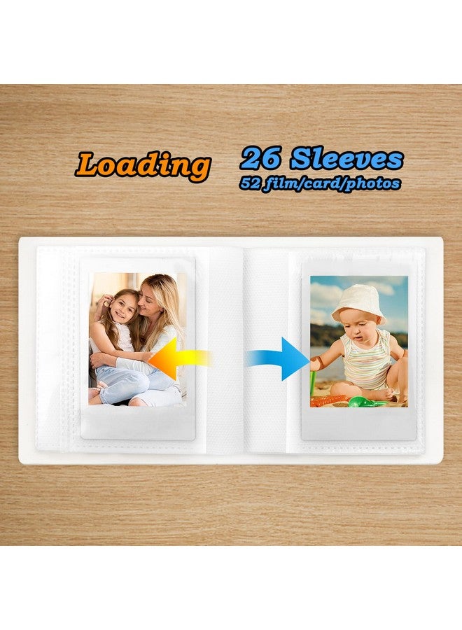 Ruibytree ألبوم صور مصغر بـ 52 جيب لكاميرات فوجي فيلم إنستكس ميني، بولارويد سناب، Z2300، كاميرات سوشالماتيك الفورية وطابعة زيب الفورية (أبيض، عبوة 2) - Image 4