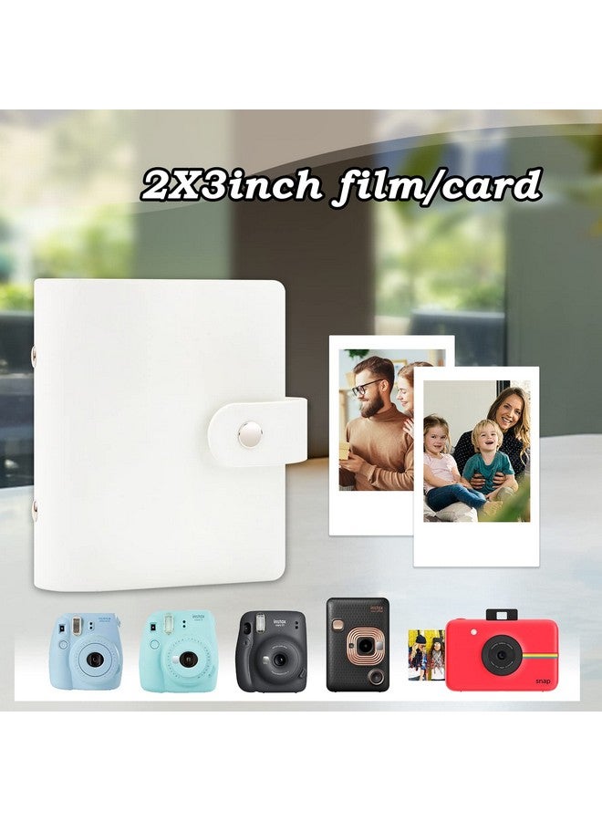Ruibytree ألبوم صور مصغر بـ 52 جيب لكاميرات فوجي فيلم إنستكس ميني، بولارويد سناب، Z2300، كاميرات سوشالماتيك الفورية وطابعة زيب الفورية (أبيض، عبوة 2) - Image 2