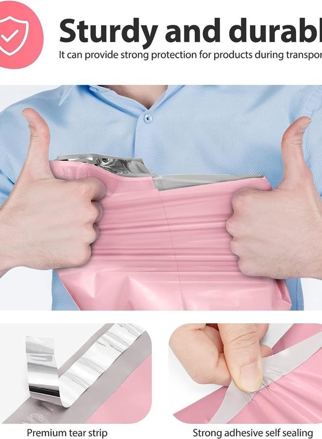 Fuxury 400 Pcs Poly Mailers 14.5x19 Inch, Bulk Shipping Bags for Clothing, Strong Adhesive Shipping Envelopes for Small Business Suppliers,Waterproof Mailers Poly Bags Mailing Envelopes Light Pink - Image 4