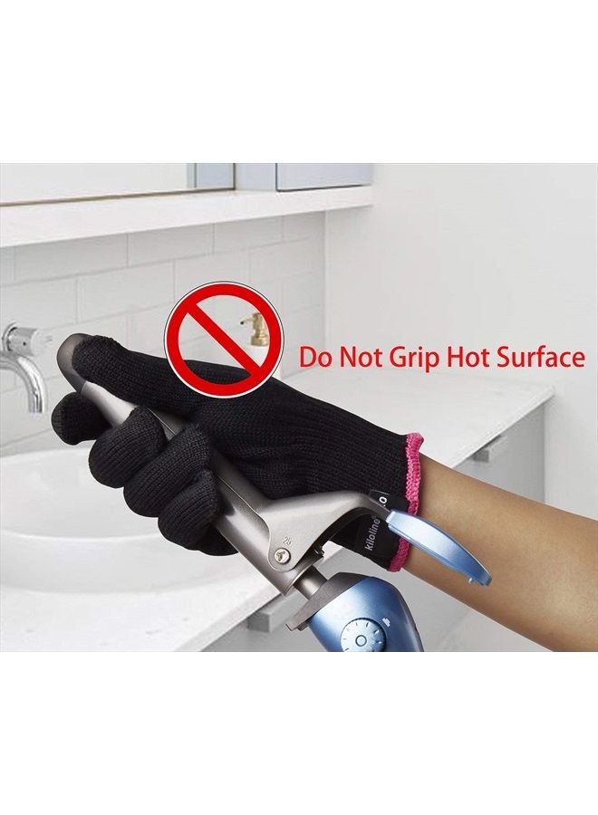kiloline Professional Heat Resistant Glove for Hair Styling Heat Blocking for Curling, Flat Iron and Curling Wand Suitable for Left and Right Hands - Image 3