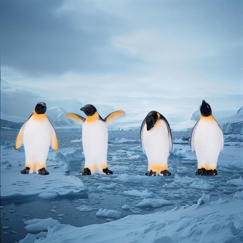 Fevoila 8 Pcs Realistic Penguin Figurines Ocean Animal Penguin Figure Model Cake Toppers Desktop Decor Christmas Birthday Gift - Image 5
