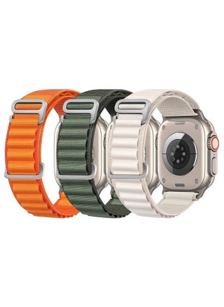 Pack Alpine Loop Compatible With Apple Watch Band 49mm 45mm 44mm 42mm 41mm 40mm 38mm, Women Men Nylon Sport Solo Loop Rugged Strap with G‑Hook for iWatch Utral Series 8 7 6 5 4 3 2 1 SE - pzsku/Z3F6B088C9F1493157EB3Z/45/_/1733598174/ca639ce0-e798-44d0-bf9e-4e07f770690f