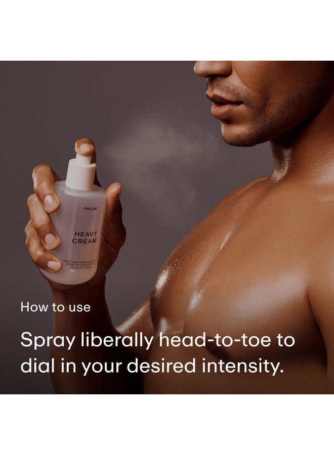 PHLUR Heavy Cream Body Mist, 8 Fl Oz – Hair and Body Perfume for Women, Gourmand Vanilla Body Spray with Marshmallow, Coconut Cream & Citrus Fragrance - Image 4