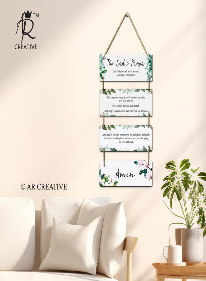 AR Creative The Lord's Prayer- Bible Verse Wall Hanging For Home Decoration, Bible Quotes MDF Wooden Wall Art, Bible Verse, Home, Office Decor, Wall Wood Hanger (15 inch x 11 inch) - Image 3