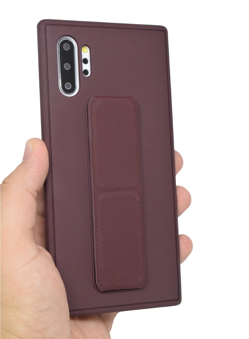 بورتوني جراب Galaxy Note 10 Plus مصنوع من السيليكون ومقاوم للصدمات مع غطاء حامل الإصبع - Image 3