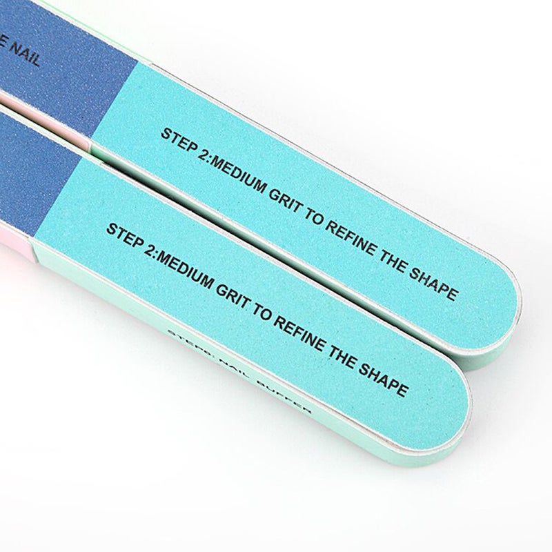 2pcs/lot Nail Files Nail Buffers Block 7 Professional Steps Buffing Polishing Shining Your Fingernail & Toenail Tool Kit Sets - Image 4