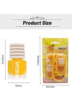 IKEDA IKEDA 2Pcs Car Air Freshener | Automotive Air Fresheners 4ml Car Scents | 45-Days Keep Fragrance | Automobile Hanging Diffuser Bottles | Remove Auto Odor Long-Lasting Fresh Air for Men Women (Orange)  - Image 2
