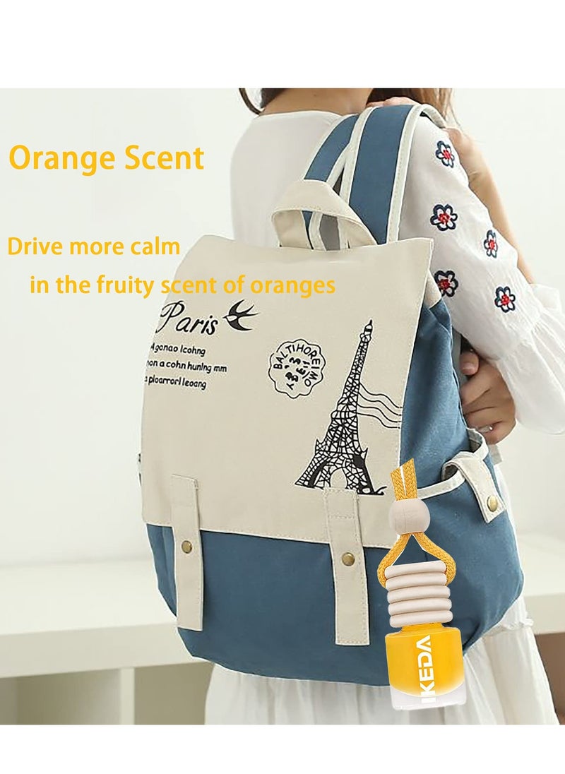 IKEDA IKEDA 2Pcs Car Air Freshener | Automotive Air Fresheners 4ml Car Scents | 45-Days Keep Fragrance | Automobile Hanging Diffuser Bottles | Remove Auto Odor Long-Lasting Fresh Air for Men Women (Orange)  - Image 3