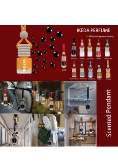 IKEDA IKEDA 2Pcs Car Air Freshener | Automotive Air Fresheners 4ml Car Scents | 45-Days Keep Fragrance | Automobile Hanging Diffuser Bottles | Remove Auto Odor Long-Lasting Fresh Air for Men Women (Orange)  - Image 5