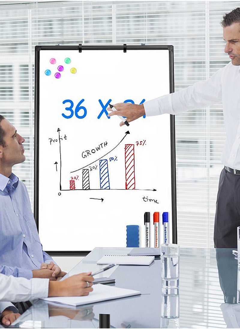 Kidle KidLe Dry Erase Boards Rolling Whiteboard, Mobile Round Base Whiteboard - 3-Layer Coated Smooth Surface, Ideal for Team Brainstorming, Education  - Image 2