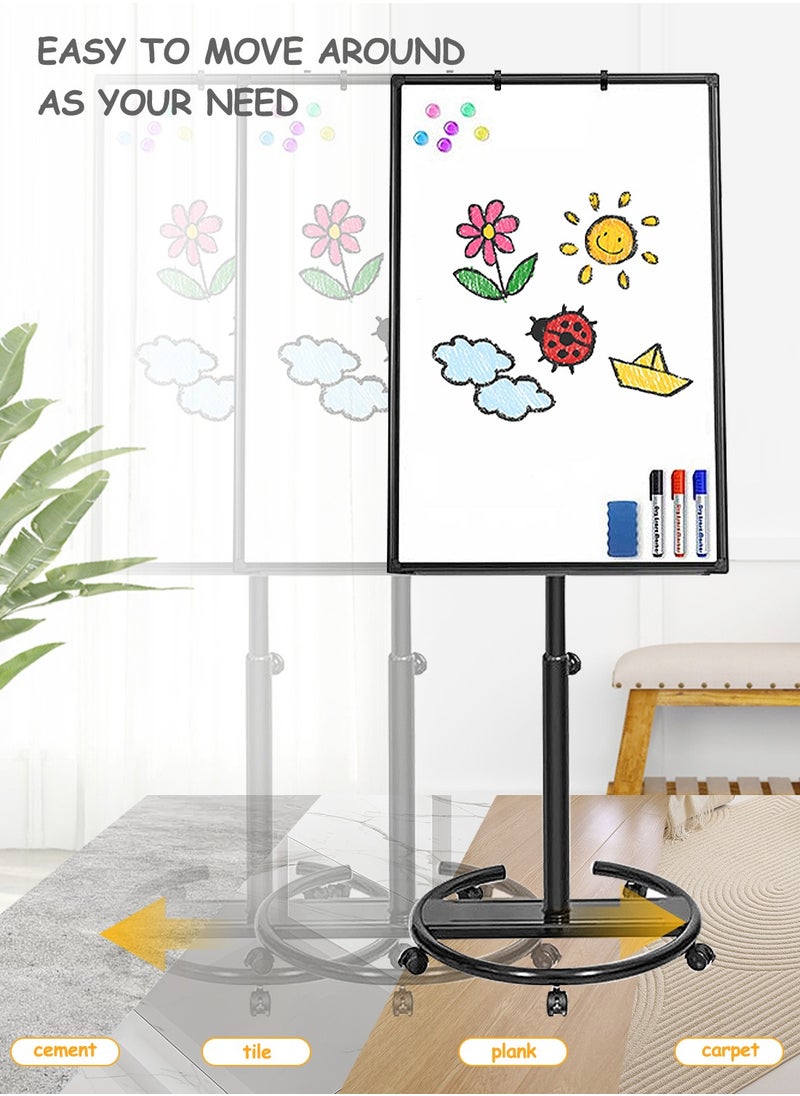 Kidle KidLe Dry Erase Boards Rolling Whiteboard, Mobile Round Base Whiteboard - 3-Layer Coated Smooth Surface, Ideal for Team Brainstorming, Education  - Image 5