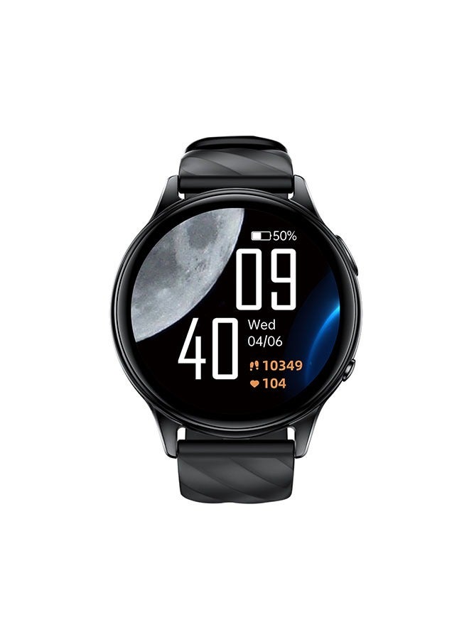 KUMI GW5 Sports Smartwatch AMOLED Display Heart Rate Detection Sleep Detection Exercise Track Recording AI Smart Bracelet Black - Image 1