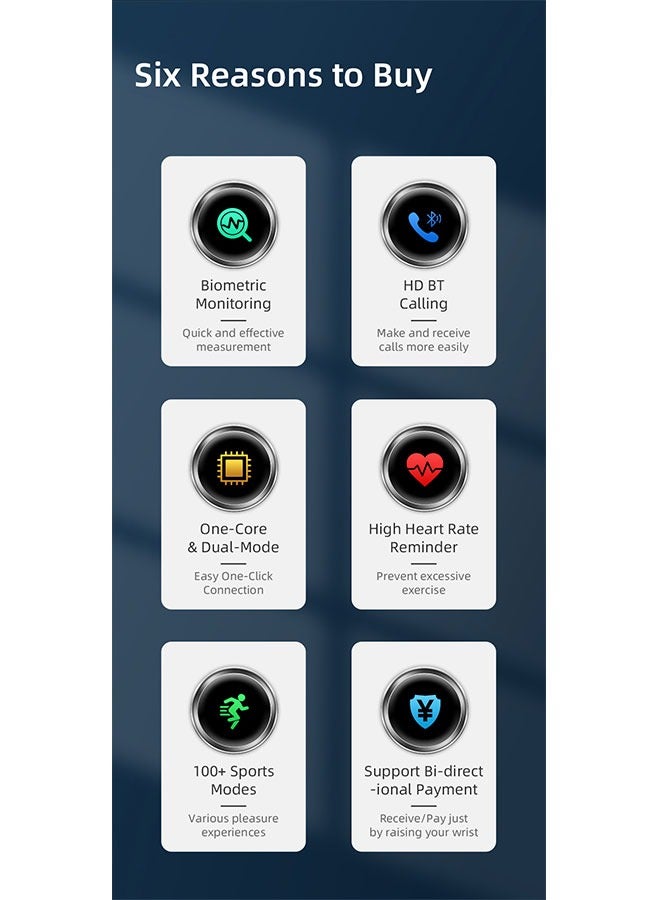 KUMI GW5 Sports Smartwatch AMOLED Display Heart Rate Detection Sleep Detection Exercise Track Recording AI Smart Bracelet Black - Image 2