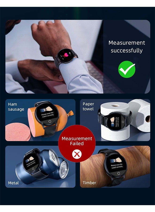 KUMI GW5 Sports Smartwatch AMOLED Display Heart Rate Detection Sleep Detection Exercise Track Recording AI Smart Bracelet Black - Image 4