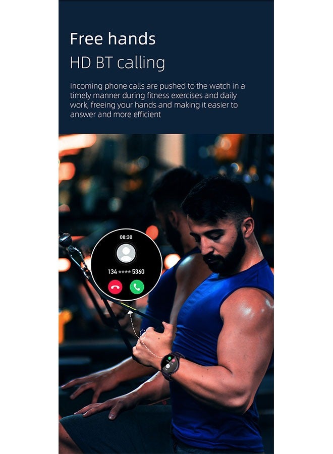 KUMI GW5 Sports Smartwatch AMOLED Display Heart Rate Detection Sleep Detection Exercise Track Recording AI Smart Bracelet Black - Image 5