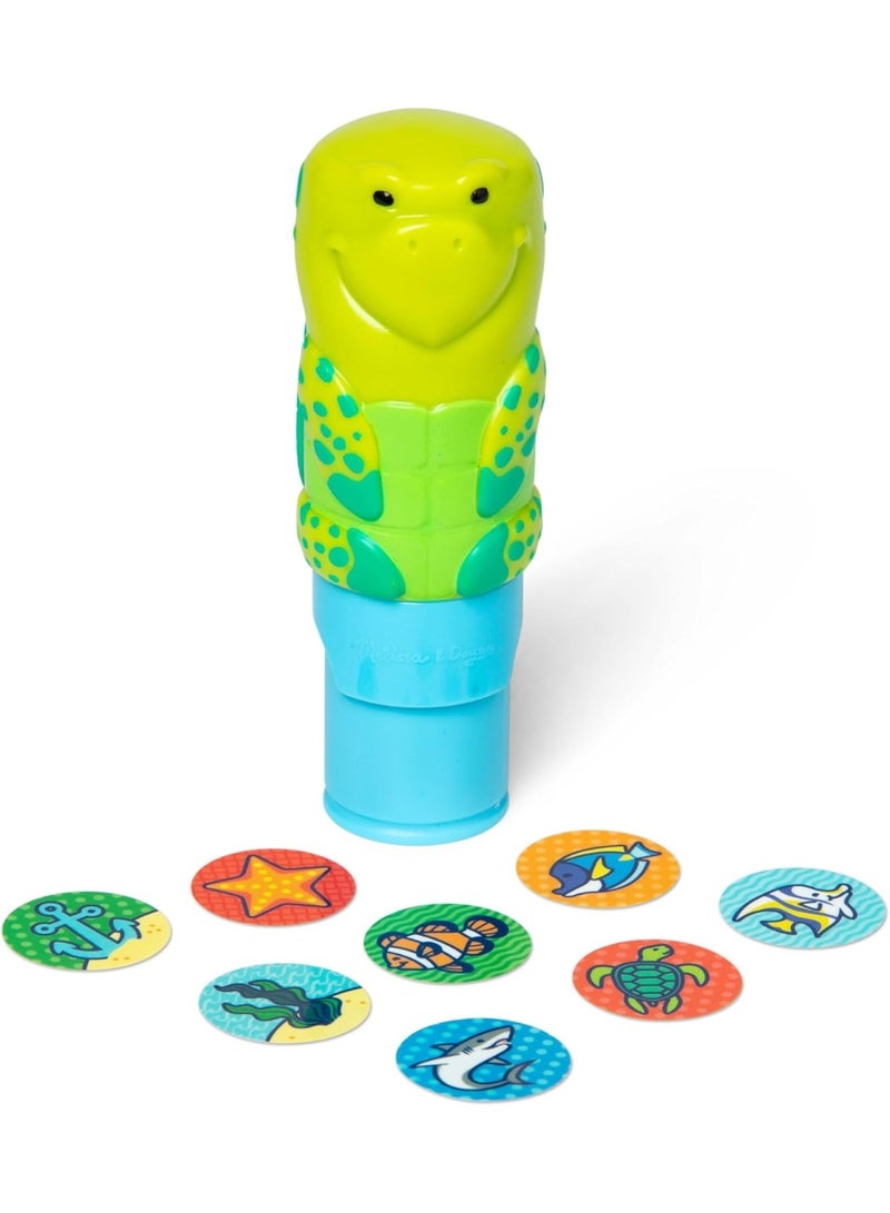Melissa & Doug Sticker WOW! Sticker Stamper & Activity Pad - Turtle – 300+ Stickers, Self-Inking Stamper & 24 Activity Pages – Mess-Free Creative Fun for Kids – Ages 3+ | MD50234 - Image 4