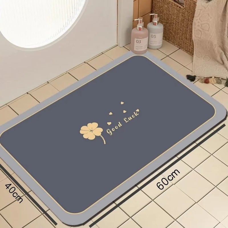 Y&D Modern Diatom Mud Bath Mat - Super Absorbent Non-Slip Bathroom Floor Mats, Stain-Resistant Entrance Carpets for Home - Image 2