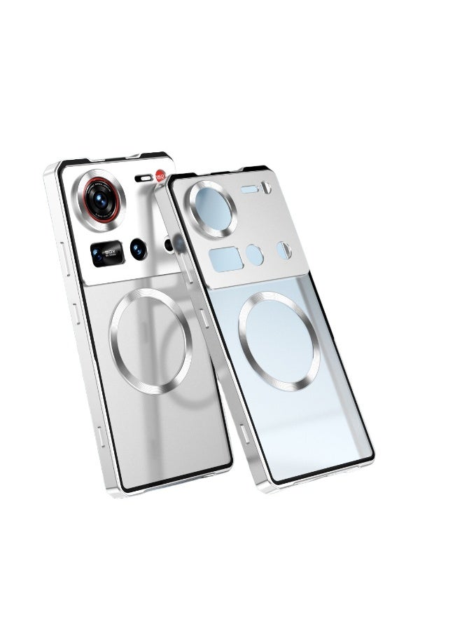 Compatible case with nubia Z70S Ultra, alloy magnetic Pioneer bezel drop protector - Image 1
