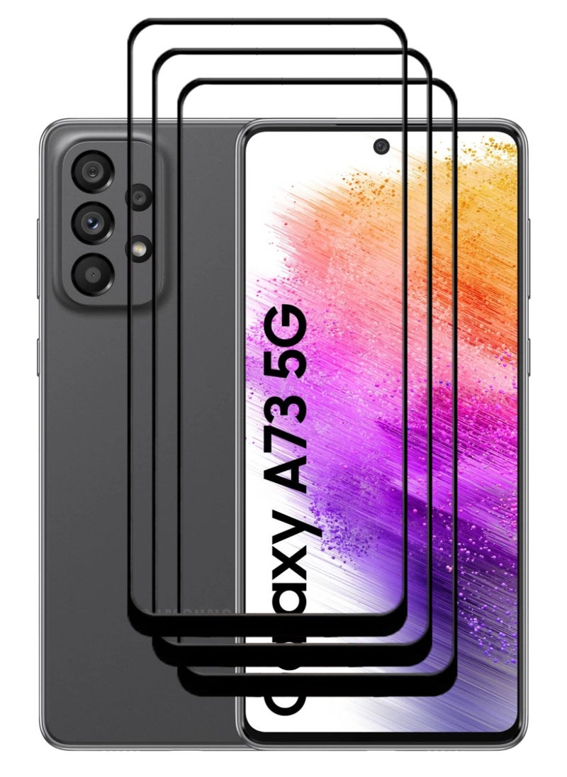 ACLIX 3 Pieces Antistatic ESD Dustproof Premium Quality High Definition Tempered Glass Screen Protector Designed For Samsung Galaxy A73 5G - Image 1