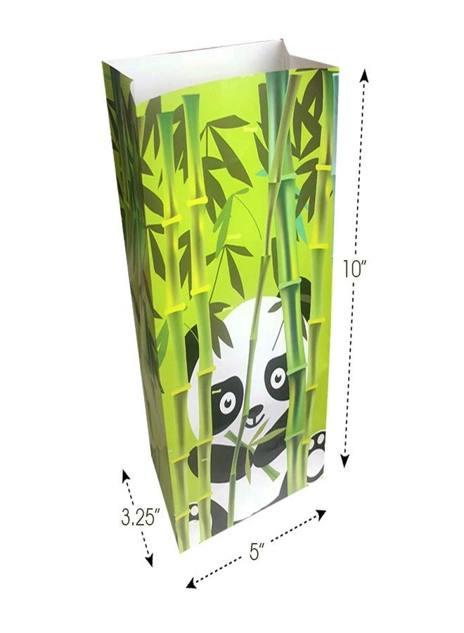 ArtCreativity Panda Paper Party Favor Bags, Pack of 12, Fun Theme Goodie Gift Bags, Durable Treat Bags, Zoo-Themed Party Supplies and Favors for Birthday, Baby Shower, Holiday Goodies - Image 3