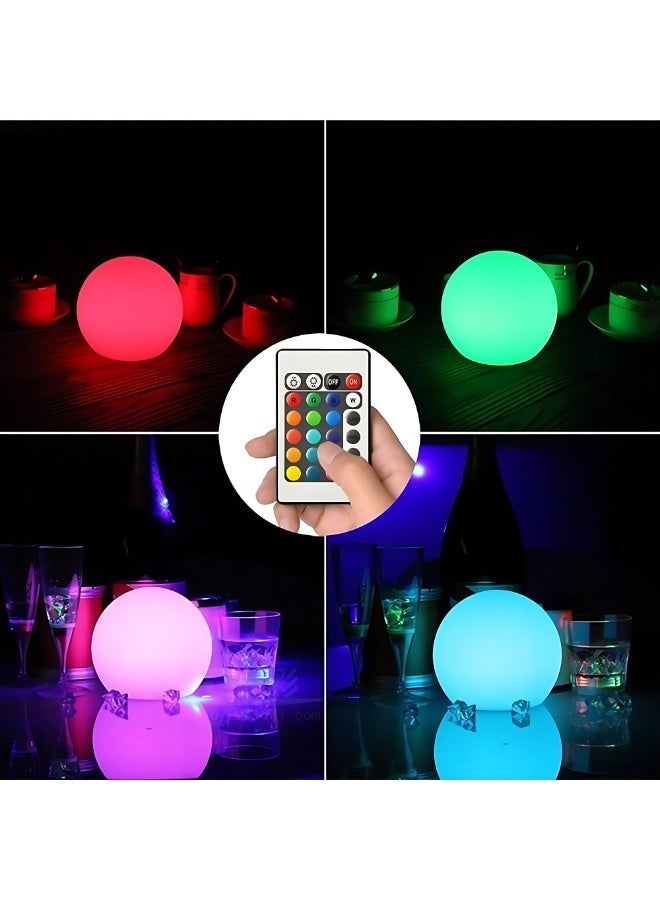 ETRONIK مصباح كروي LED قابل لإعادة الشحن وجهاز تحكم عن بعد، ضوء كروي متغير الألوان 16 RGB، ضوء ليلي داخلي وخارجي لتزيين المنزل والحفلات والحديقة والمكتب - Image 3