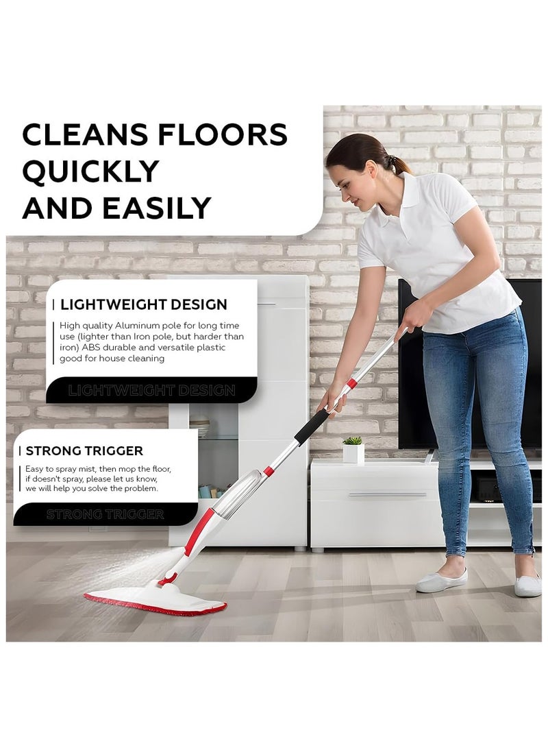 360 Degree Spray Mop Water with 400ml 14oz Refillable Bottle, Microfiber Spraying Mop Easy Used for Dust Cleaning Dry Wet Home Office Floor Wood Hardwood Laminate Ceramic Tiles - Image 5
