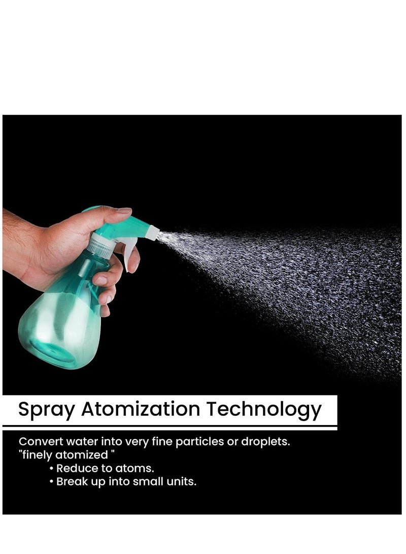 SYOSI زجاجات رذاذ 2 قطعة للتنظيف زجاجة رذاذ فارغة للحدائق، تصفيف الشعر 500 مل (أزرق وأخضر) - Image 3