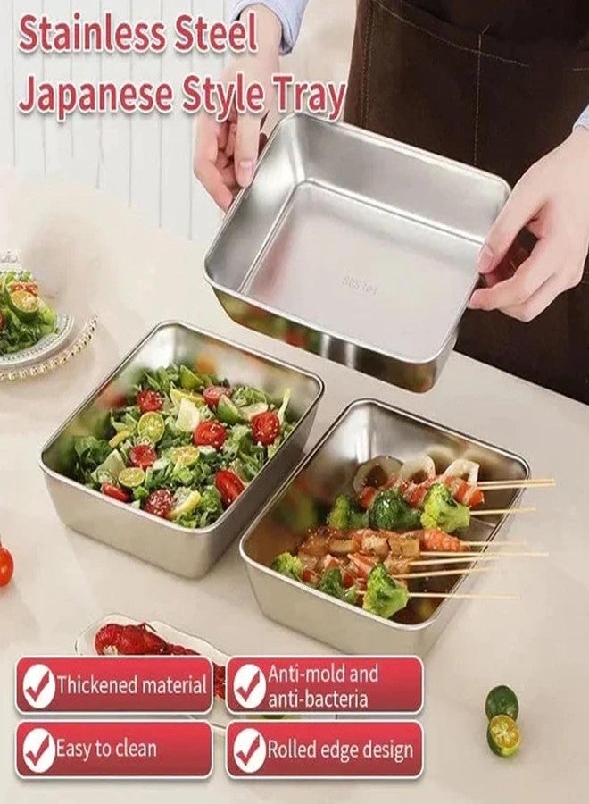 Kyraton Stainless Steel Food Storage Containers with Lids, Set of 4, Stackable - Image 4