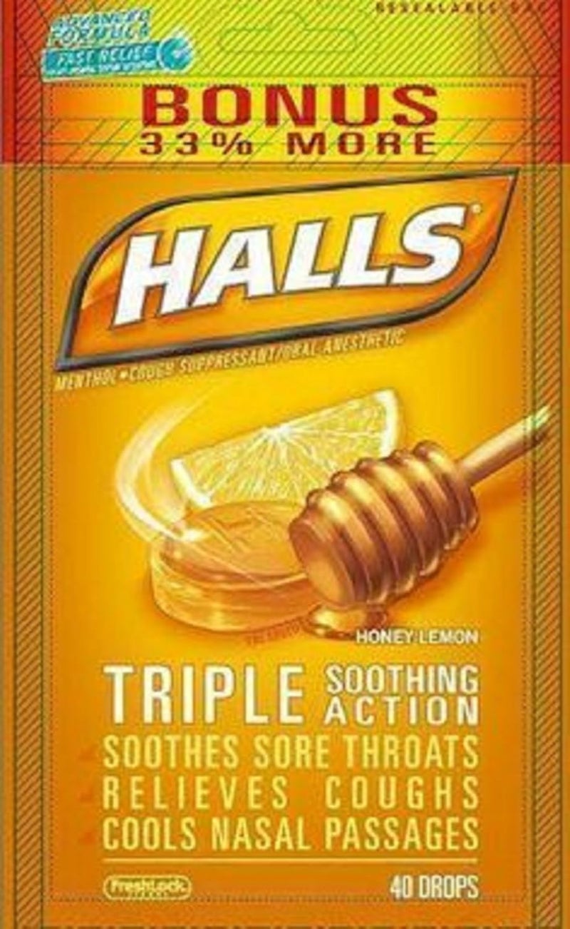 Halls Halls Bonus Bag Honey Lemon,Mondelez Global Llc,63341