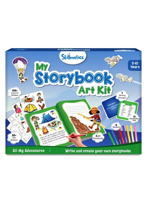 Storybook Art Kit - All My Adventures Art Kit for Kids, Write & Create Adventure Stories, Creative Activity for Boys & Girls, DIY Kit, 300+ Stickers, Gifts for Ages 5, 6, 7, 8, 9, 10