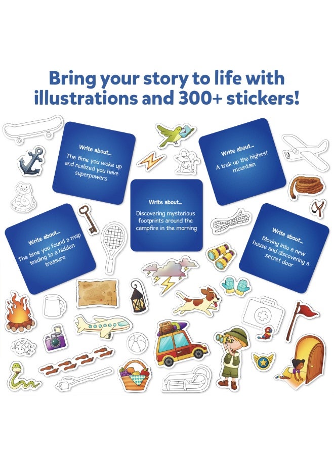 Storybook Art Kit - All My Adventures Art Kit for Kids, Write & Create Adventure Stories, Creative Activity for Boys & Girls, DIY Kit, 300+ Stickers, Gifts for Ages 5, 6, 7, 8, 9, 10